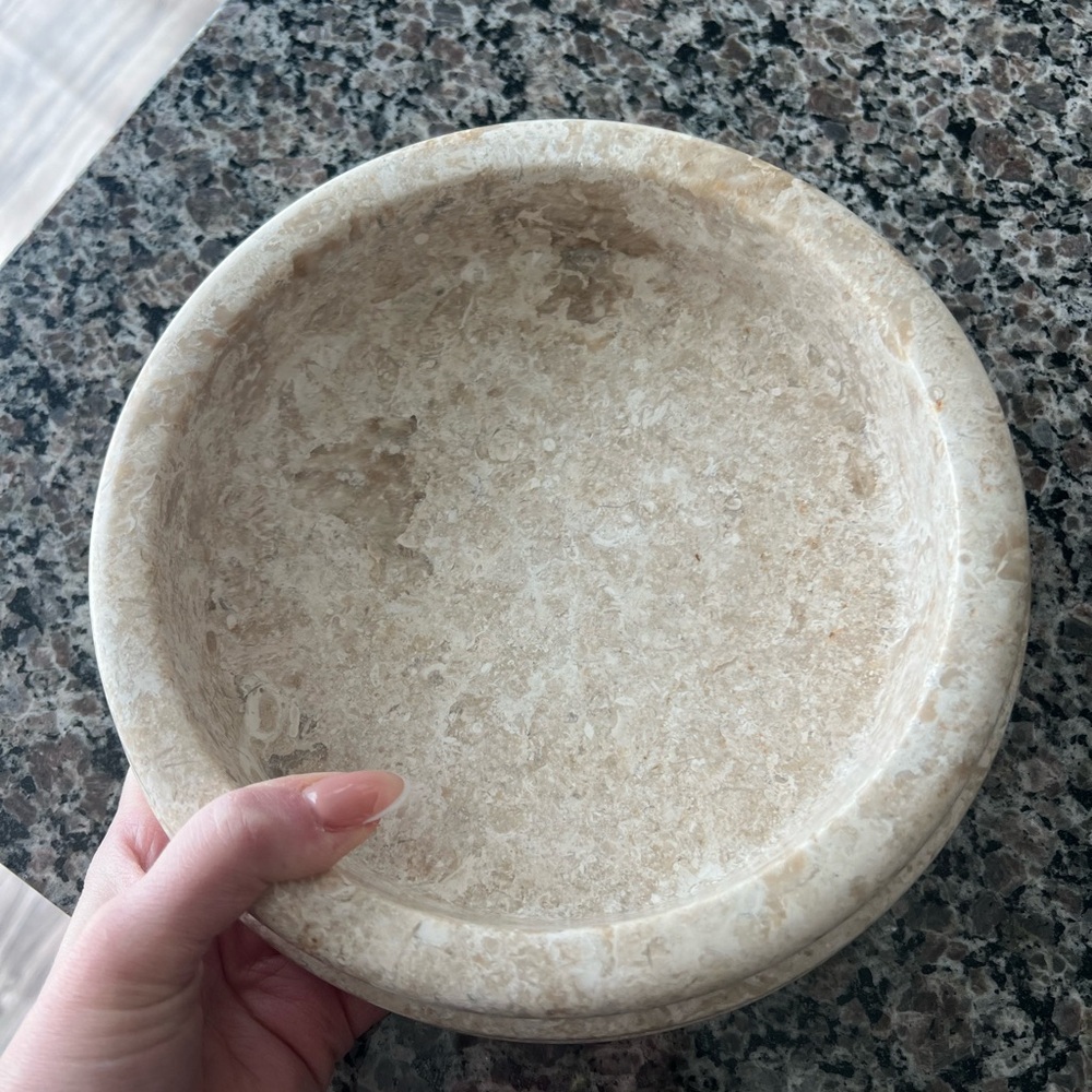 Studio McGee Beige Marble Tray